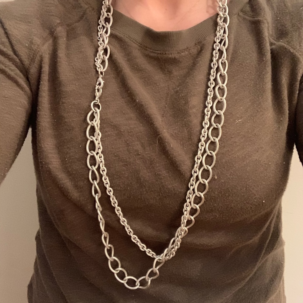 Stella & Dot Silver Chain Necklace/ Bracelet